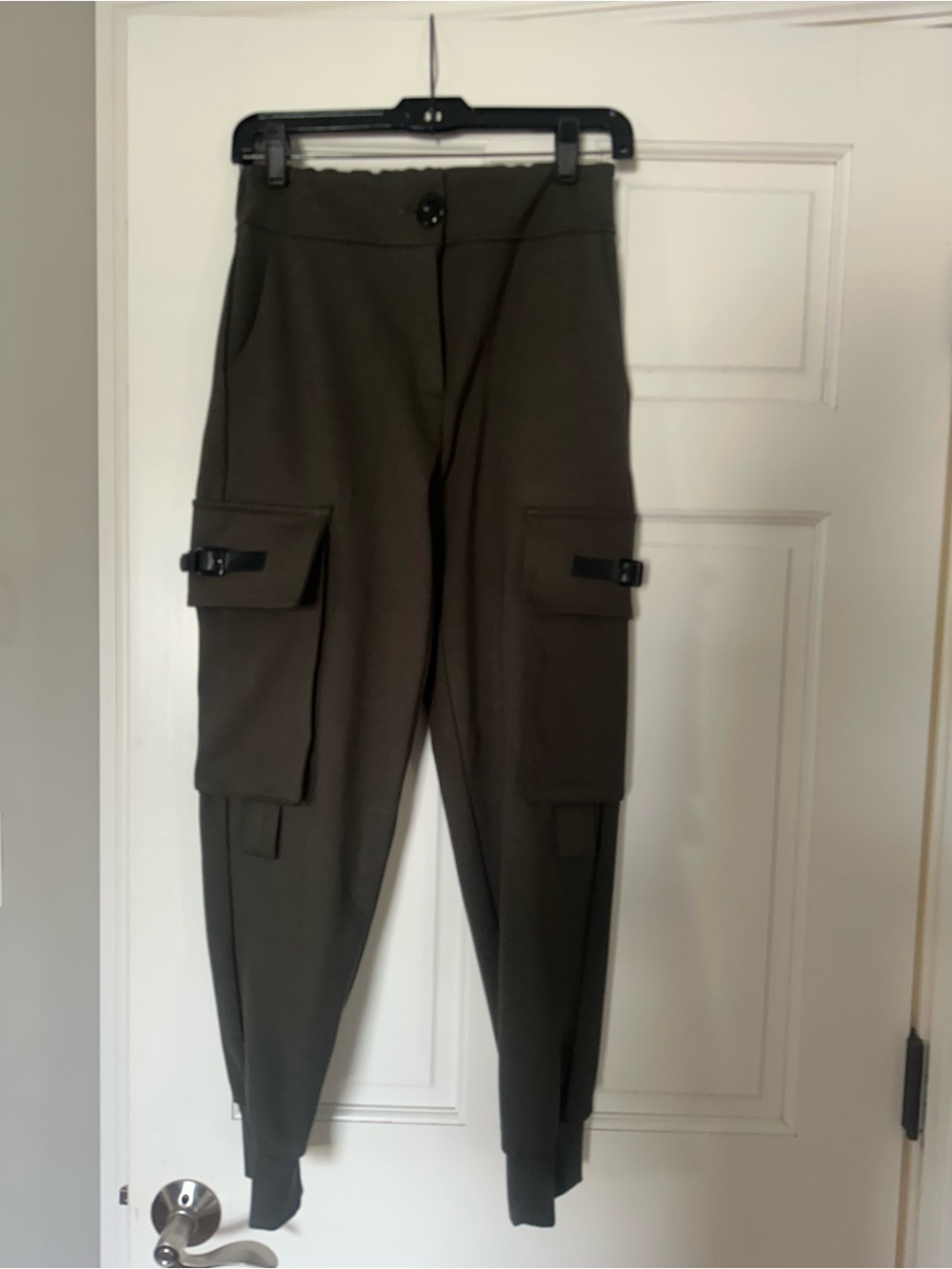 Olive Green Cargo Jogger Pants